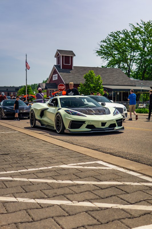 Exotic car at the Label Motorsports street car show in downtown Ada