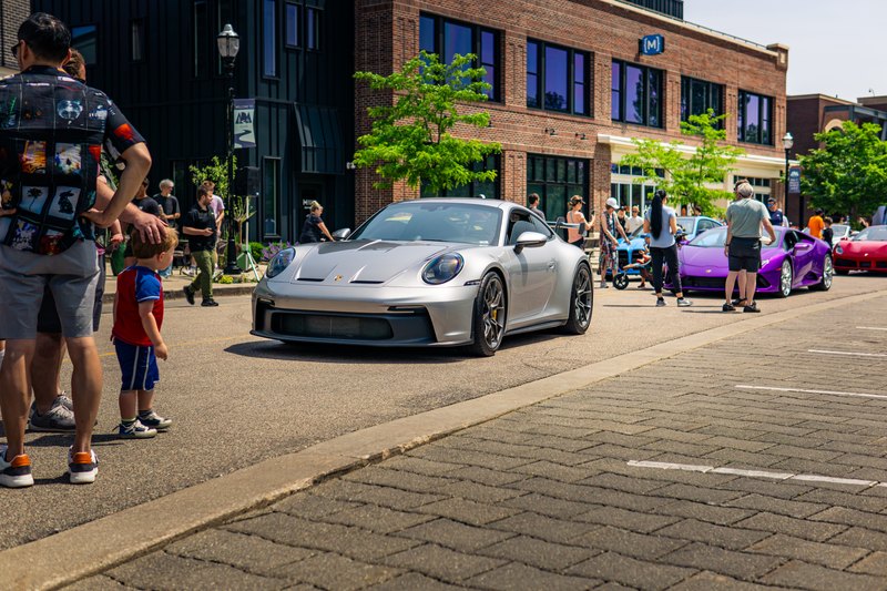 Exotic car at the Label Motorsports street car show in downtown Ada