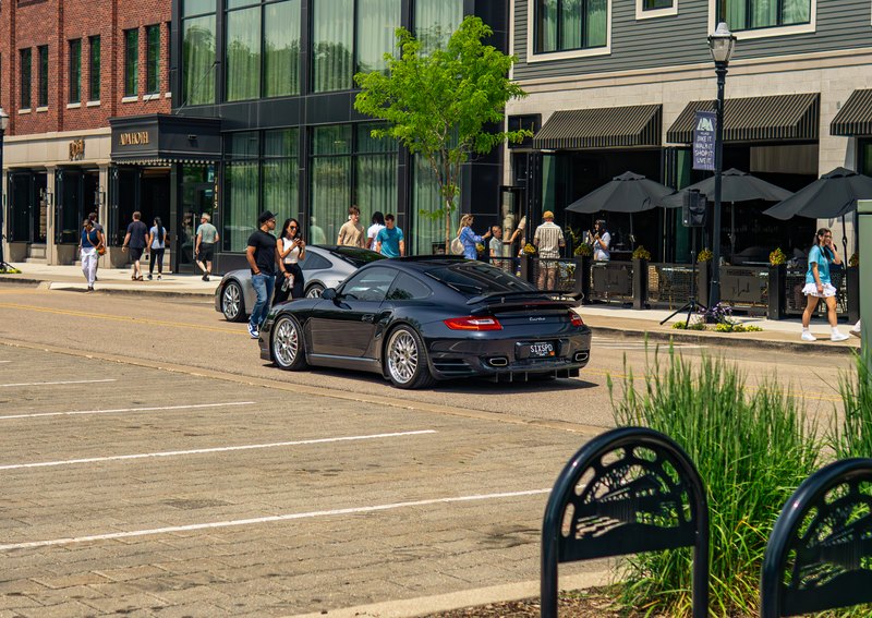 Exotic car at the Label Motorsports street car show in downtown Ada