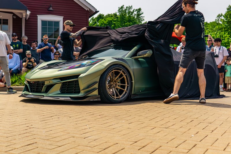 Exotic car at the Label Motorsports street car show in downtown Ada