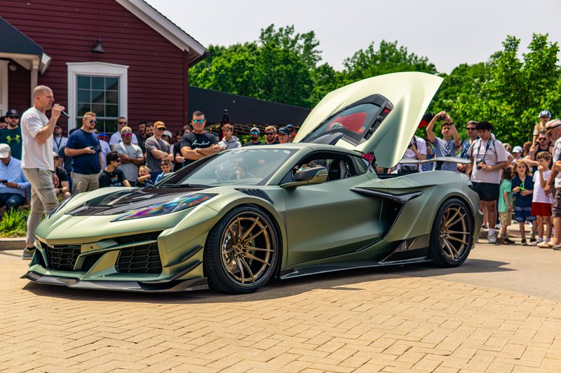Exotic car at the Label Motorsports street car show in downtown Ada