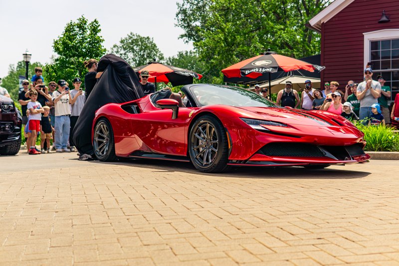 Exotic car at the Label Motorsports street car show in downtown Ada
