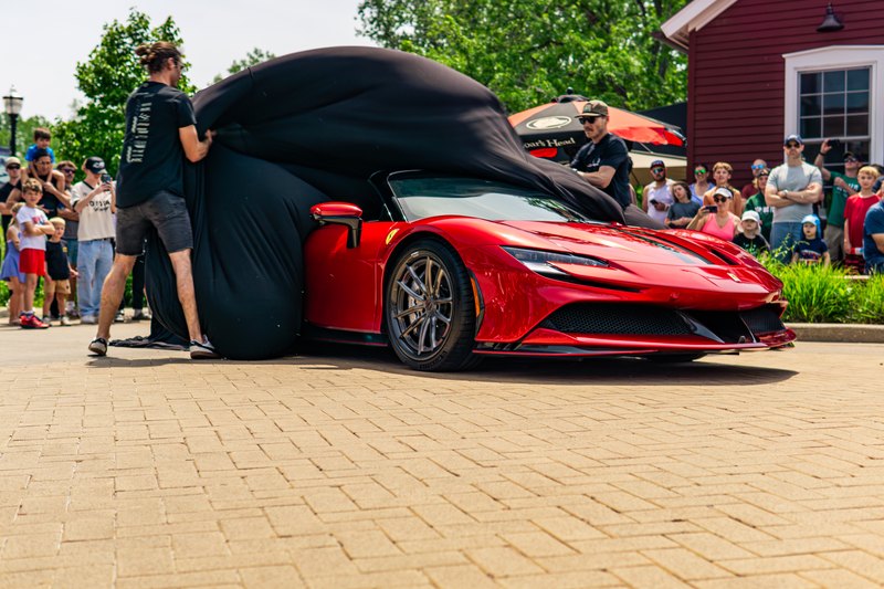 Exotic car at the Label Motorsports street car show in downtown Ada