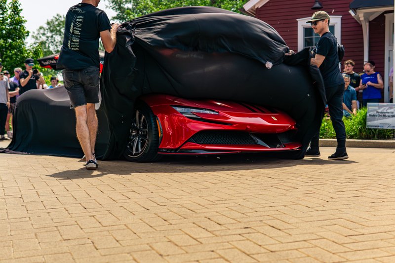 Exotic car at the Label Motorsports street car show in downtown Ada